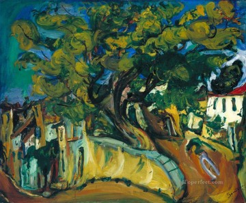 landscape Painting - Cagnes Landscape with Tree Chaim Soutine